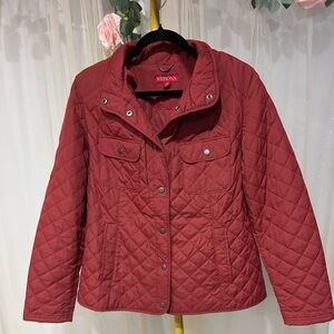 Merona Women's Quilted Burgundy Jacket